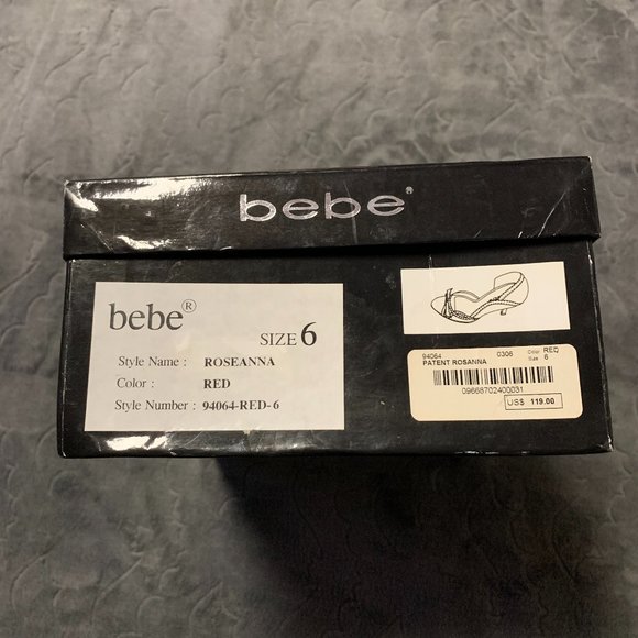BEBE | Red Roseanna 94064-RED-6 Kitten Heel w/ Bow | 6 - Picture 13 of 13